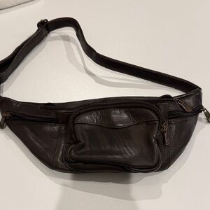 Brown Leather Fanny Bag